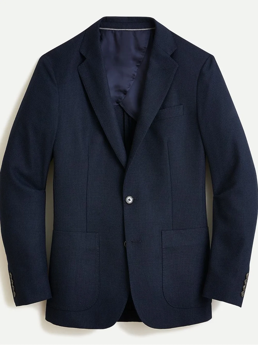J. Crew Men’s 41R Ludlow Navy Blue Slim-fit English Cotton Wool Blend Blazer NEW